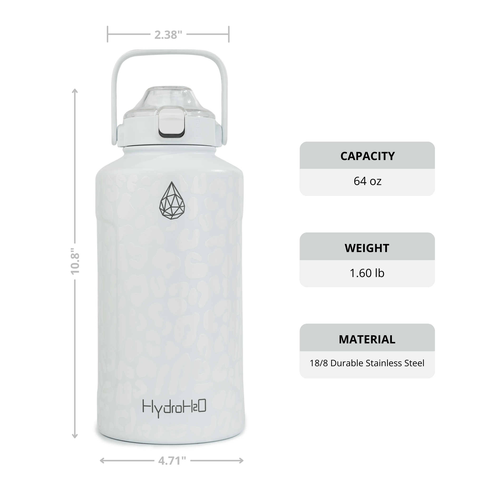 CrossFit ChillBrew 64oz Stainless Steel Insulated Water Jug - HydroH2o