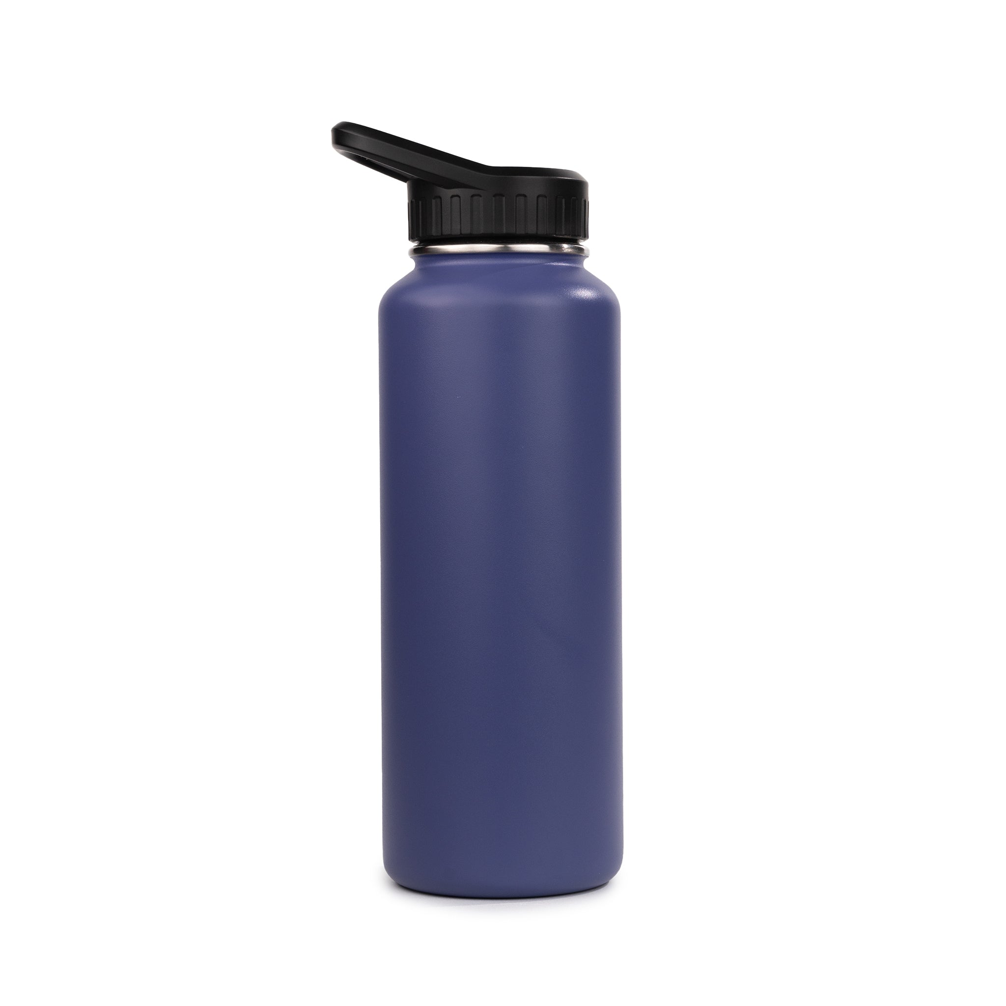Gym 37oz - HydroH2o Twilight Purple - Back - Purple, water bottle with black cap - gym metal water bottle - Leak Proof