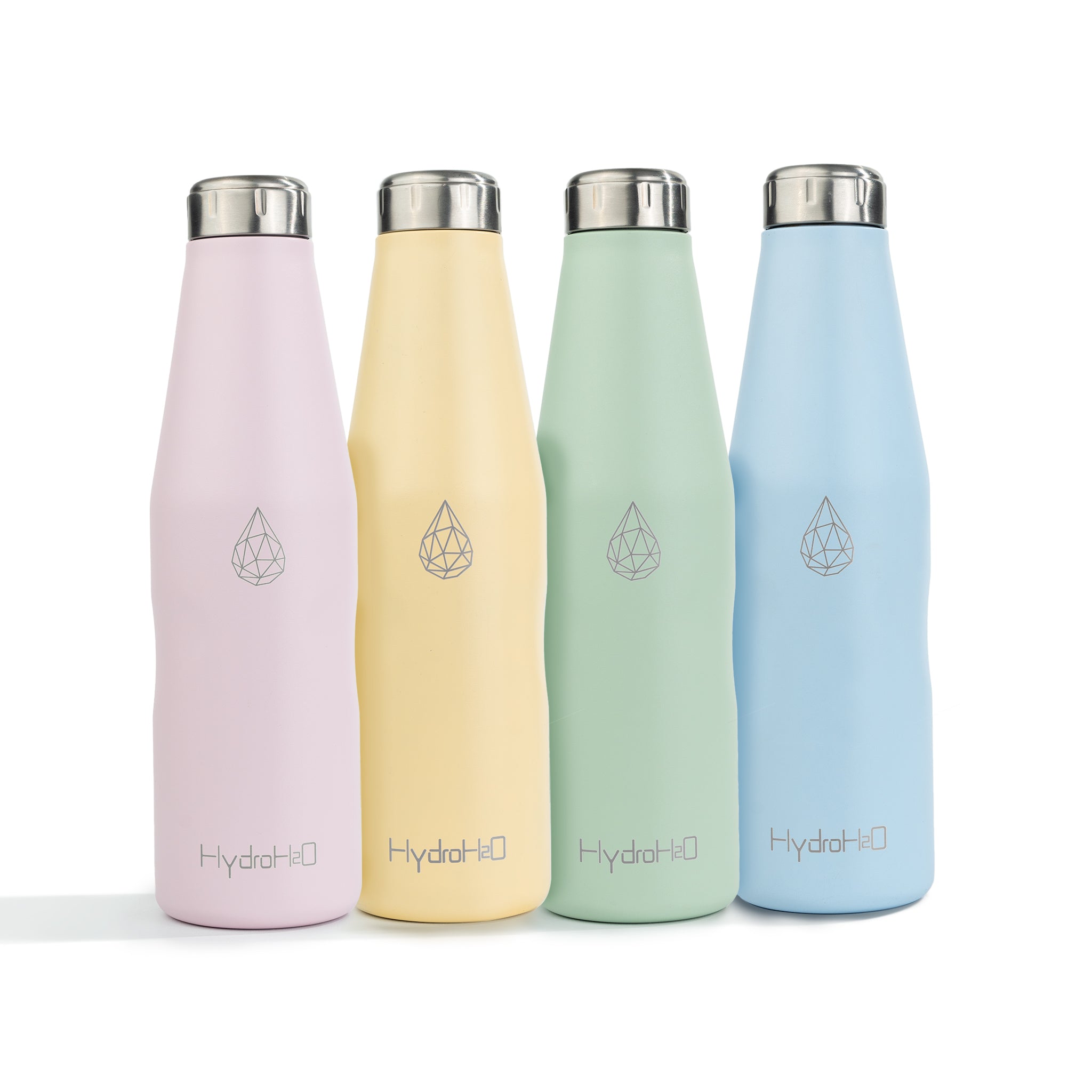 HydroH2o -Beach-VI - Light Lilac - B6 - Front View - Double Walled Insulated Stainless Steel - Water Bottle - 750mL - 25oz - Non Toxic - Reusable