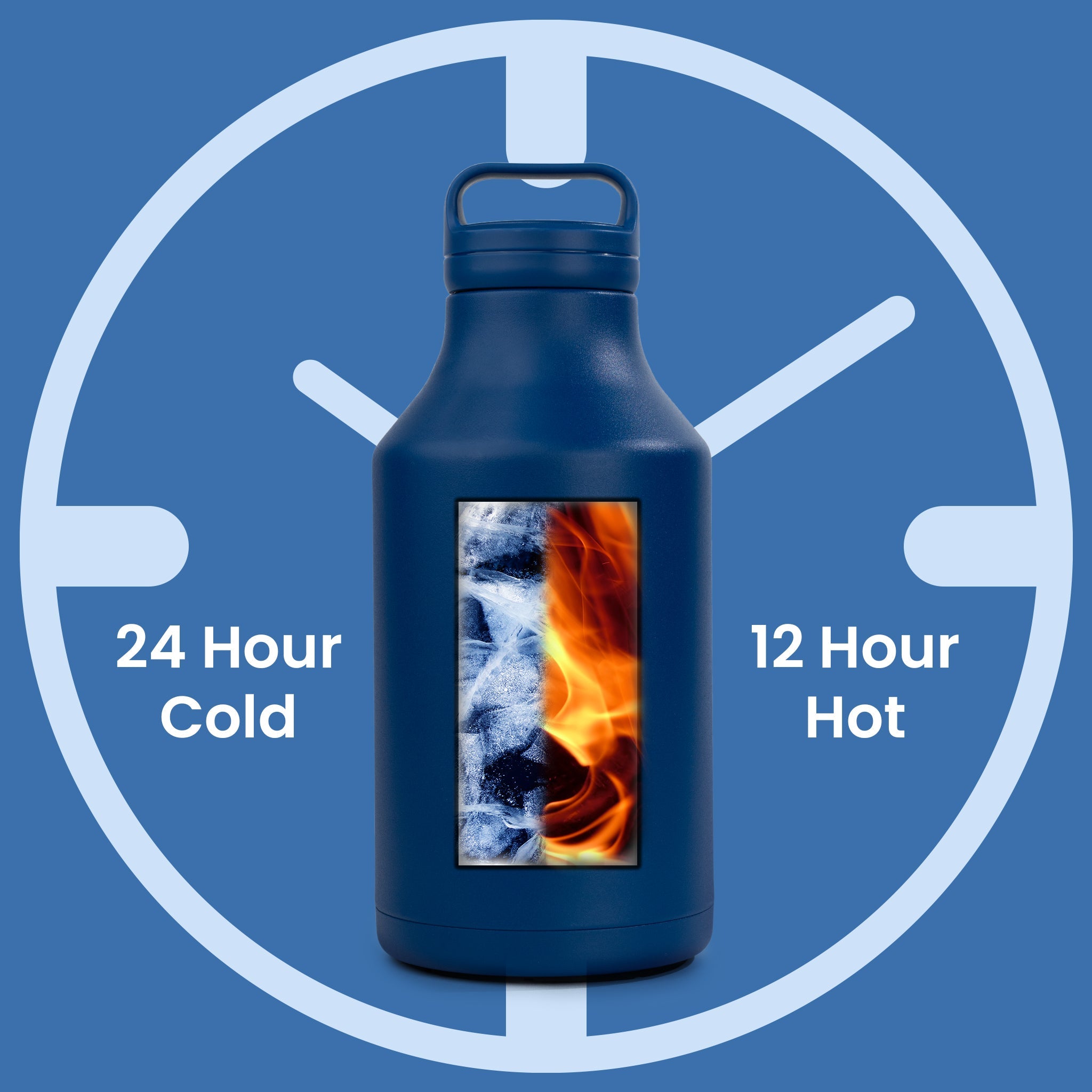 Gym - Marathon - Deja Vu Blue - HydroH2o - 64oz - Half Gallon