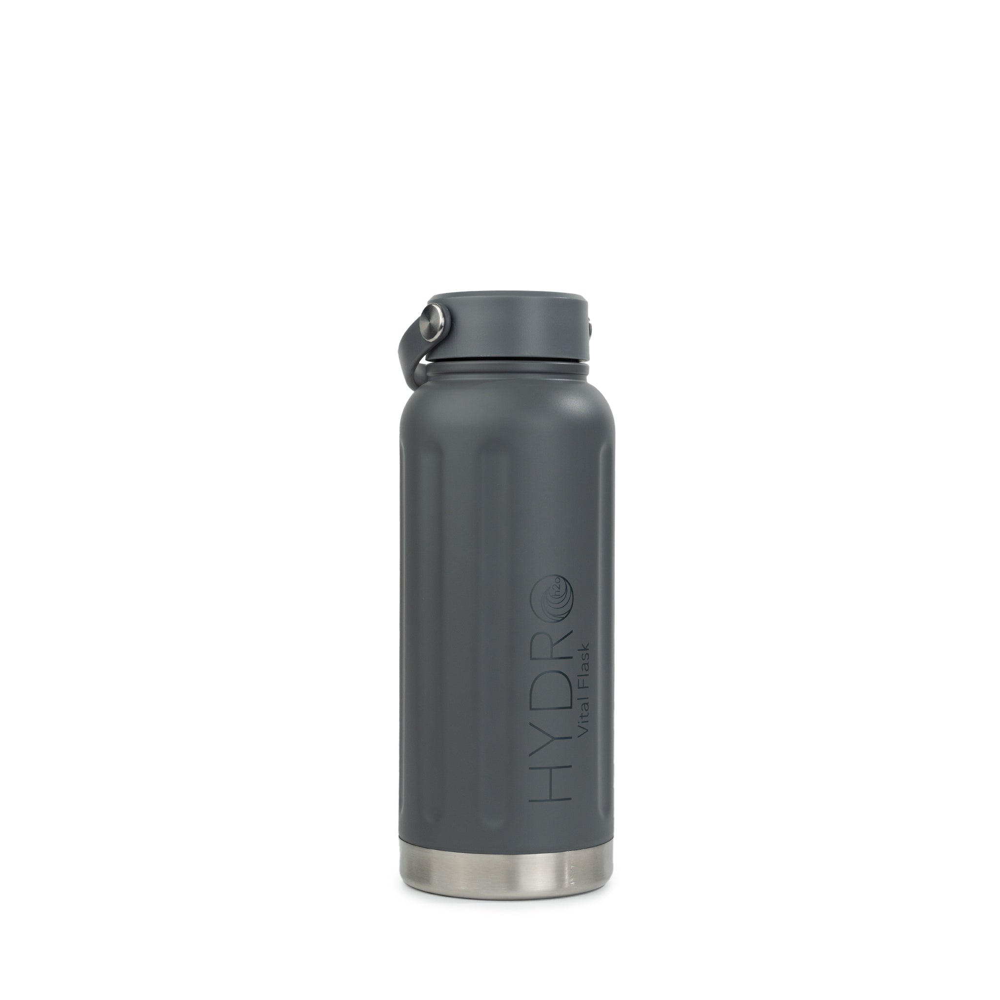 Vital Flask - 3.4 View  HydroH2o - 32 oz Stainless Steel Water Bottle in Grey